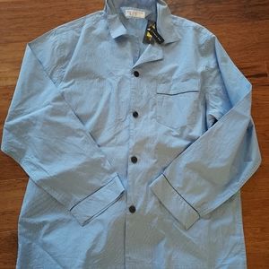New Roundtree & York Mens Blue Gingham pajamas Size large